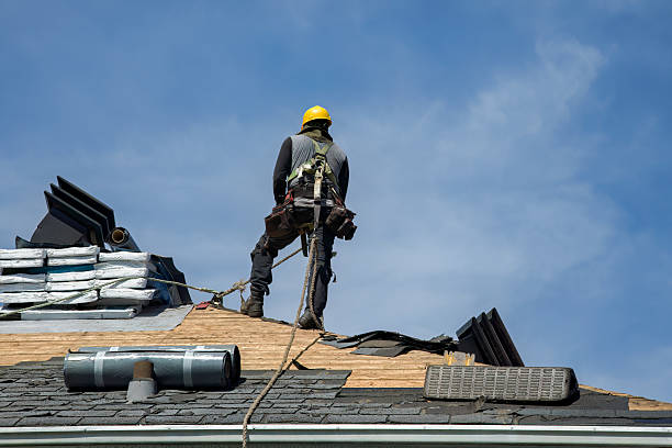 Professional Gutter Installation technician working in Sciota, PA